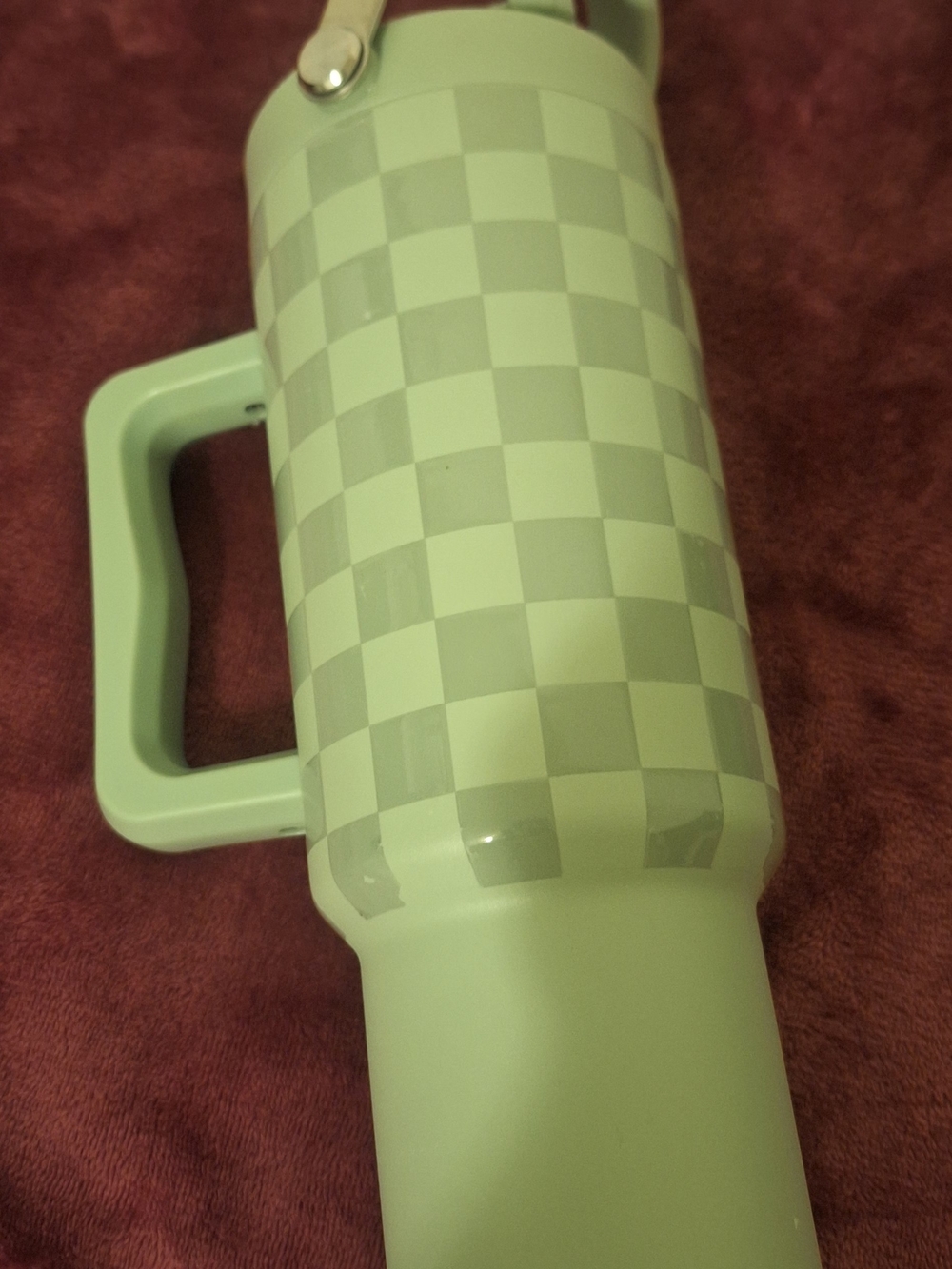 SM Mint Green Checkered Insulated Tumbler - Picture 6 of 9